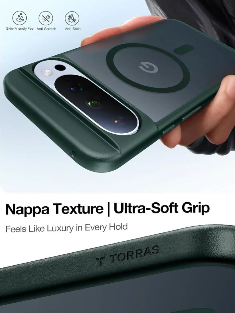 TORRAS Google Pixel 10 Pro XL Case MagSafe 12FT Shockproof Matte Green